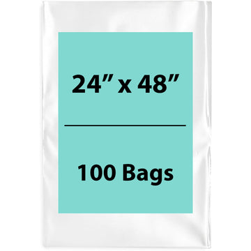 Clear Poly Bags 4 Mil 24 inch (width) X 48 inch (Height)  LDPE